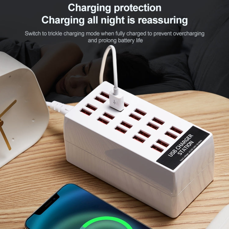 820 20-Ports Desktop USB Charger Station HUB(EU) - Multifunction Charger by PMC Jewellery | Online Shopping South Africa | PMC Jewellery | Buy Now Pay Later Mobicred