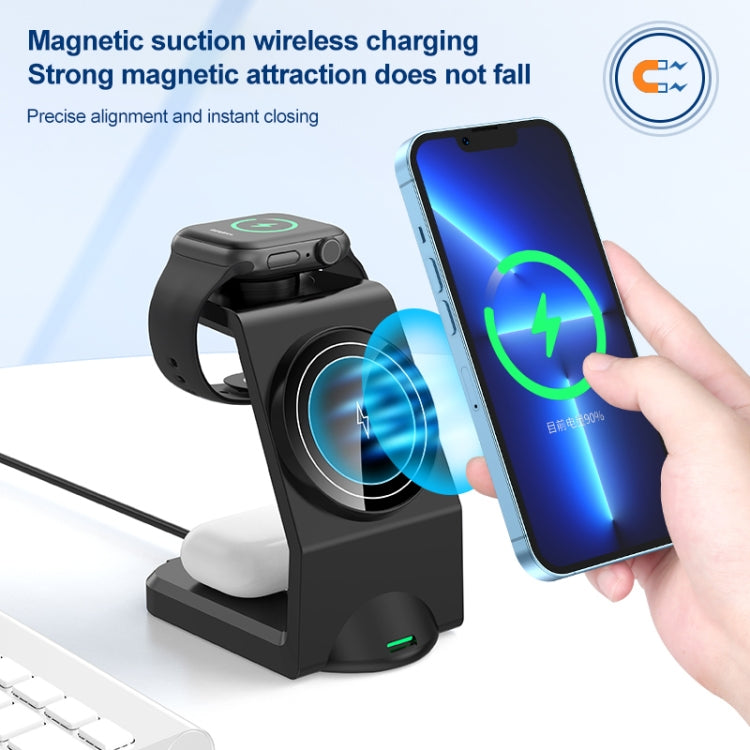 WT-158 MagSafe Magnetic Multi in One Wireless Charger - Wireless Charger by PMC Jewellery | Online Shopping South Africa | PMC Jewellery | Buy Now Pay Later Mobicred