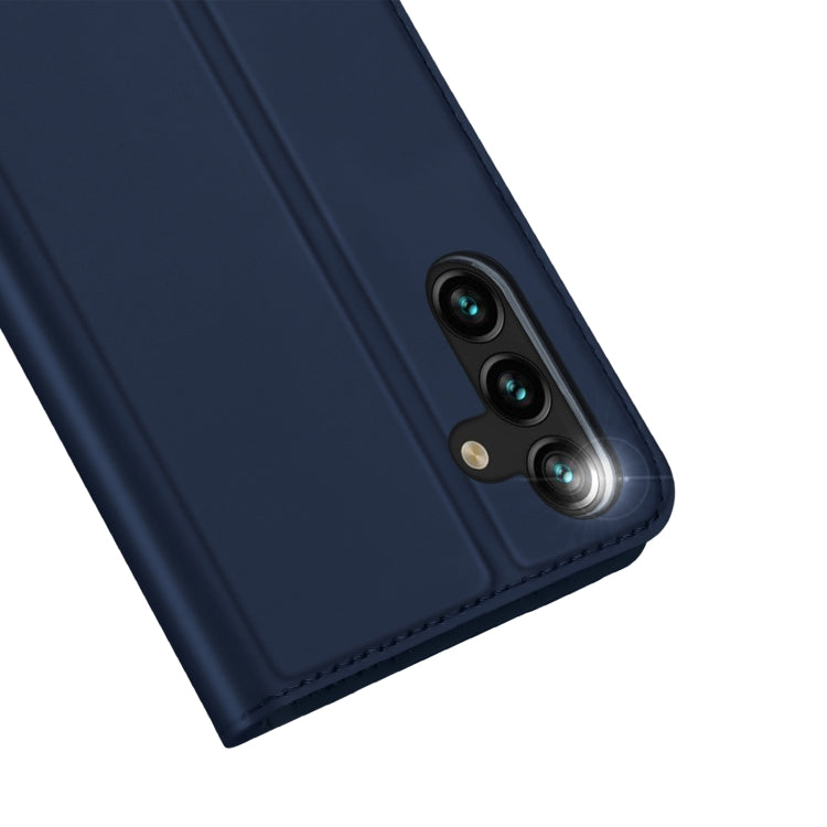 For Samsung Galaxy A14 4G DUX DUCIS Skin Pro Series Flip Leather Phone Case(Blue) - Galaxy Phone Cases by DUX DUCIS | Online Shopping South Africa | PMC Jewellery | Buy Now Pay Later Mobicred