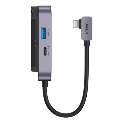 Baseus WKWJ000113 6 in 1 USB-C / Type-C to USB3.0+HDMI+USB-C / Type-C+3.5mm+SD/TF HUB Adapter(Space Grey) - USB HUB by Baseus | Online Shopping South Africa | PMC Jewellery | Buy Now Pay Later Mobicred