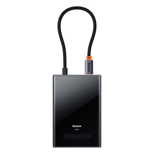 Baseus WKYY030413 8 in 1 USB-C / Type-C to HDMIx2+DP8K+VGA+USB3.0x2+USB-C / Type-C+PD HUB Adapter(Space Grey) - USB HUB by Baseus | Online Shopping South Africa | PMC Jewellery | Buy Now Pay Later Mobicred