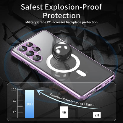 For Samsung Galaxy S24+ 5G HD Full Cover Magsafe Magnetic Metal Tempered Glass Phone Case(Purple) - Galaxy S24+ 5G Cases by PMC Jewellery | Online Shopping South Africa | PMC Jewellery | Buy Now Pay Later Mobicred