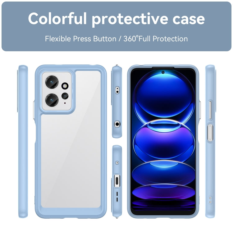 For Xiaomi Redmi Note 12 4G Global Colorful Series Acrylic + TPU Phone Case(Blue) - Note 12 Cases by PMC Jewellery | Online Shopping South Africa | PMC Jewellery