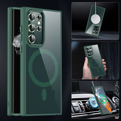 For Samsung Galaxy S23 Ultra 5G Acrylic PC MagSafe Magnetic Phone Case(Green) - Galaxy S23 Ultra 5G Cases by PMC Jewellery | Online Shopping South Africa | PMC Jewellery