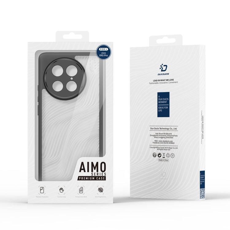 For vivo X90 Pro DUX DUCIS Aimo Series TPU + PC Frosted Feel Phone Case(Black) - vivo Cases by DUX DUCIS | Online Shopping South Africa | PMC Jewellery | Buy Now Pay Later Mobicred