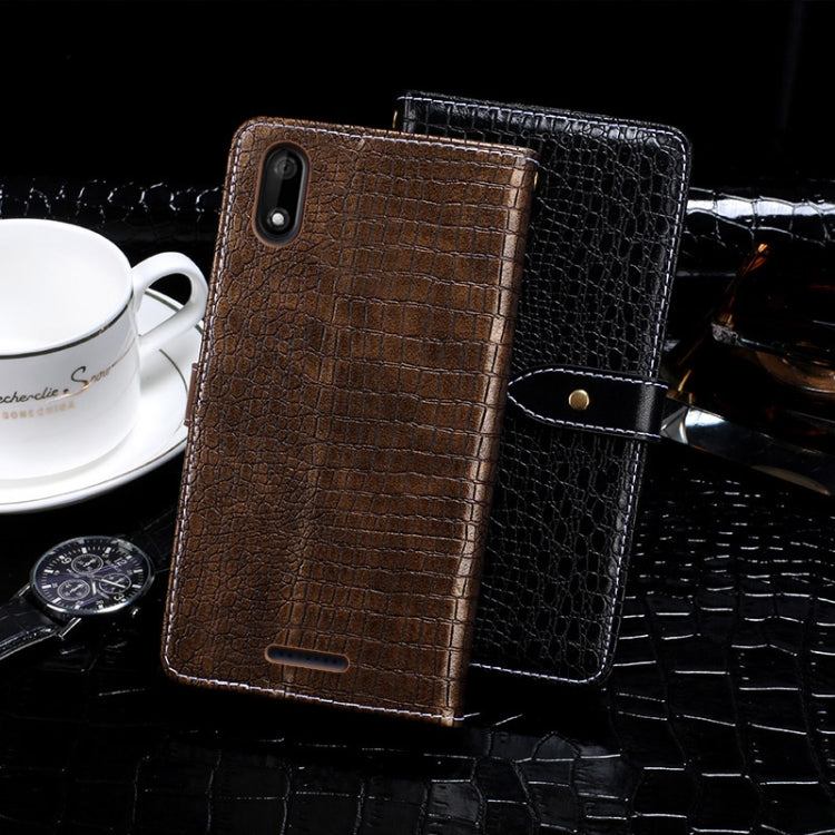 For Wiko Y60 idewei Crocodile Texture Horizontal Flip Leather Case with Holder & Card Slots & Wallet(Black) - Wiko by idewei | Online Shopping South Africa | PMC Jewellery | Buy Now Pay Later Mobicred