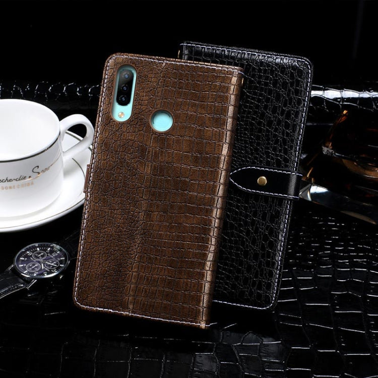 For Homtom P30 Pro idewei Crocodile Texture Horizontal Flip Leather Case with Holder & Card Slots & Wallet(Black) - More Brand by idewei | Online Shopping South Africa | PMC Jewellery | Buy Now Pay Later Mobicred