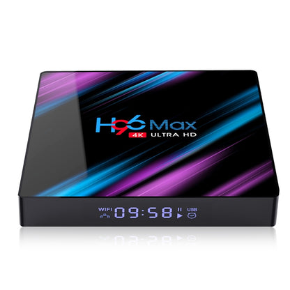 H96 Max-3318 4K Ultra HD Android TV Box with Remote Controller, Android 10.0, RK3318 Quad-Core 64bit Cortex-A53, 4GB+32GB, Support TF Card / USBx2 / AV / Ethernet, Plug Specification:AU Plug - RK3318 by PMC Jewellery | Online Shopping South Africa | PMC Jewellery | Buy Now Pay Later Mobicred