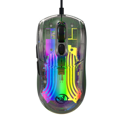 X400 7 Keys Transparent RGB Wired Gaming Mouse (Black) - Wired Mice by PMC Jewellery | Online Shopping South Africa | PMC Jewellery | Buy Now Pay Later Mobicred