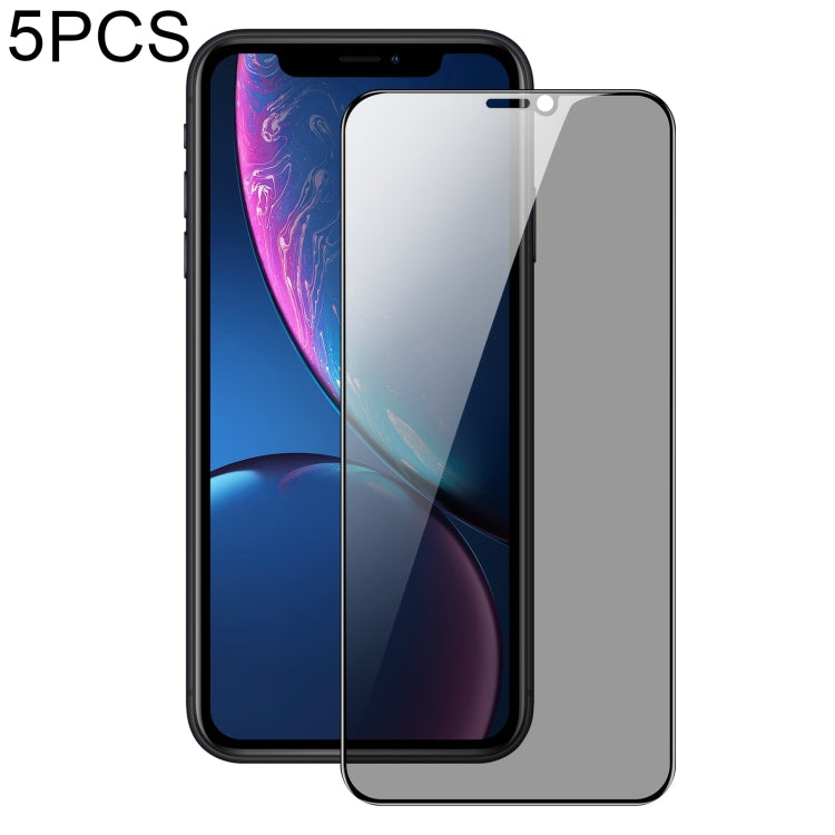 For iPhone XR 5pcs DUX DUCIS 0.33mm 9H High Aluminum Anti-spy HD Tempered Glass Film - iPhone XR Tempered Glass by DUX DUCIS | Online Shopping South Africa | PMC Jewellery | Buy Now Pay Later Mobicred