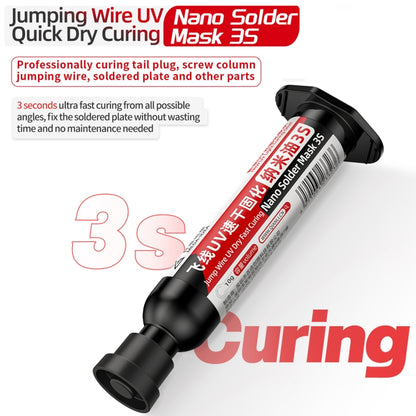 3pcs Qianli MEGA-IDEA Nano Solder Mask 3S Jump Wire UV Dry Fast Curing Glue - Repair Glue Series by QIANLI | Online Shopping South Africa | PMC Jewellery