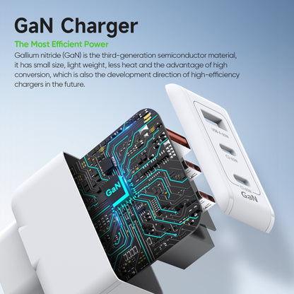 DUZZONA T9 65W Dual USB-C / Type-C+USB GaN Fast Charger, Specification:EU Plug - USB Charger by DUZZONA | Online Shopping South Africa | PMC Jewellery