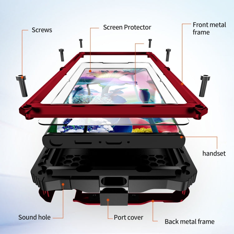 For Samsung Galaxy S23 Ultra 5G R-JUST RJ-56 3rd Gen Life Waterproof Dustproof Shockproof Phone Case(Red) - Galaxy S23 Ultra 5G Cases by R-JUST | Online Shopping South Africa | PMC Jewellery