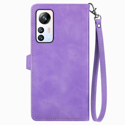 For Blackview A85 Embossed Flower Zipper Leather Phone Case(Purple) - More Brand by PMC Jewellery | Online Shopping South Africa | PMC Jewellery | Buy Now Pay Later Mobicred