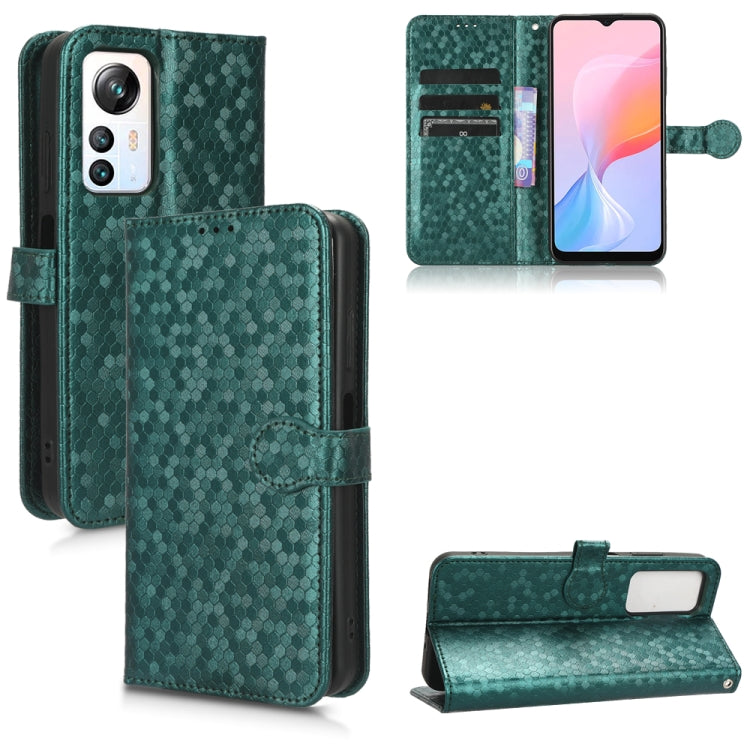 For Blackview A85 Honeycomb Dot Texture Leather Phone Case(Green) - More Brand by PMC Jewellery | Online Shopping South Africa | PMC Jewellery | Buy Now Pay Later Mobicred