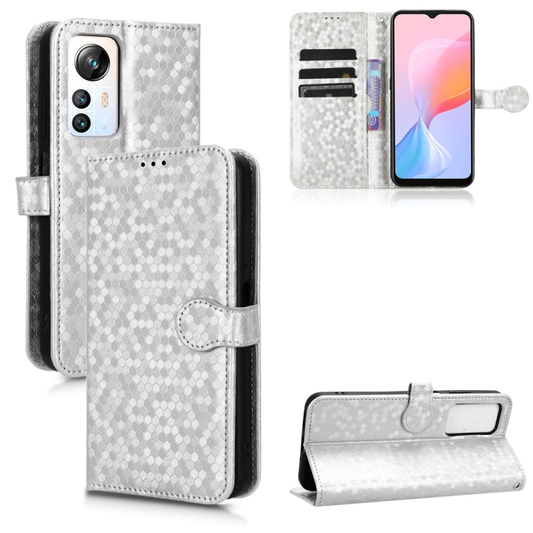For Blackview A85 Honeycomb Dot Texture Leather Phone Case(Silver) - More Brand by PMC Jewellery | Online Shopping South Africa | PMC Jewellery | Buy Now Pay Later Mobicred