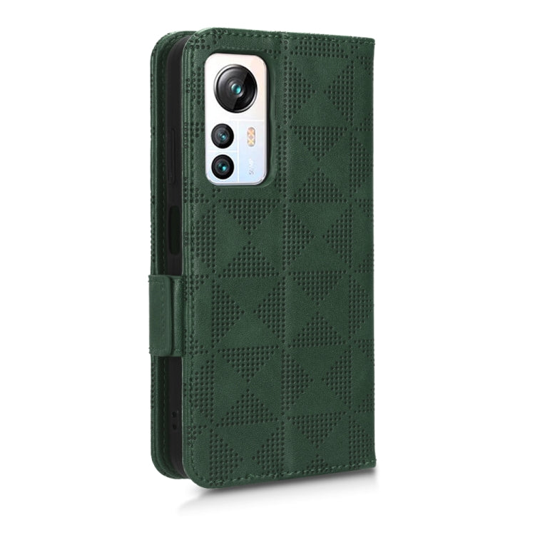 For Blackview A85 Symmetrical Triangle Leather Phone Case(Green) - More Brand by PMC Jewellery | Online Shopping South Africa | PMC Jewellery | Buy Now Pay Later Mobicred