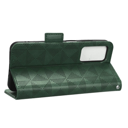 For Blackview A85 Symmetrical Triangle Leather Phone Case(Green) - More Brand by PMC Jewellery | Online Shopping South Africa | PMC Jewellery | Buy Now Pay Later Mobicred