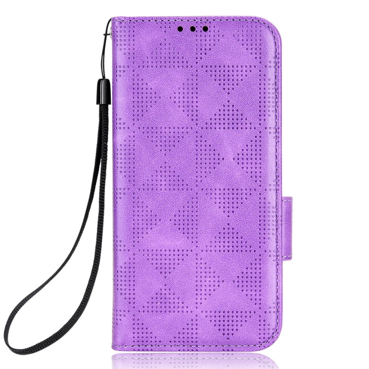 For Blackview A85 Symmetrical Triangle Leather Phone Case(Purple) - More Brand by PMC Jewellery | Online Shopping South Africa | PMC Jewellery | Buy Now Pay Later Mobicred