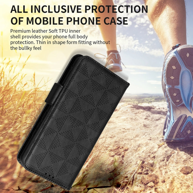 For Blackview A85 Symmetrical Triangle Leather Phone Case(Green) - More Brand by PMC Jewellery | Online Shopping South Africa | PMC Jewellery | Buy Now Pay Later Mobicred