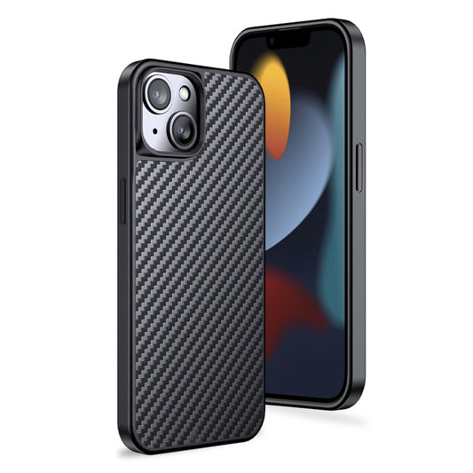 For iPhone 13 wlons Magsafe Carbon Fiber Kevlar TPU Phone Case(Black) - iPhone 13 Cases by wlons | Online Shopping South Africa | PMC Jewellery | Buy Now Pay Later Mobicred