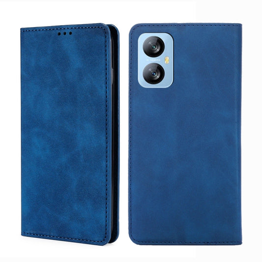 For Blackview A52 Skin Feel Magnetic Horizontal Flip Leather Phone Case(Blue) - More Brand by PMC Jewellery | Online Shopping South Africa | PMC Jewellery | Buy Now Pay Later Mobicred