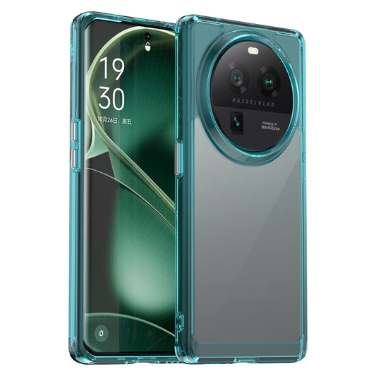 For OPPO Find X6 Pro 5G Colorful Series Acrylic + TPU Phone Case(Transparent Blue) - OPPO Cases by PMC Jewellery | Online Shopping South Africa | PMC Jewellery