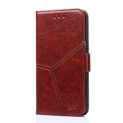 For Blackview A52 Geometric Stitching Flip Leather Phone Case(Dark Brown) - More Brand by PMC Jewellery | Online Shopping South Africa | PMC Jewellery | Buy Now Pay Later Mobicred