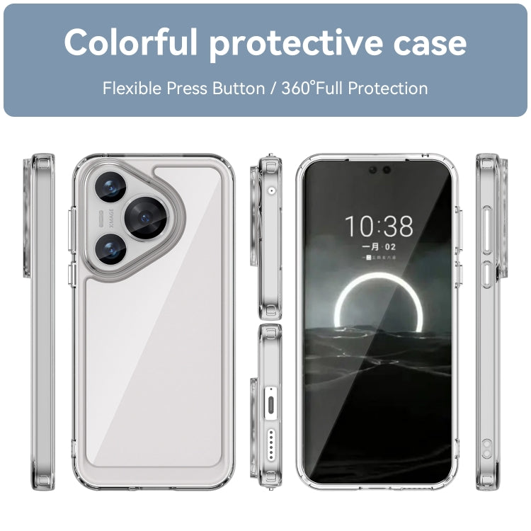 For Huawei Pura 70 Colorful Series Acrylic + TPU Phone Case(Transparent) - Huawei Cases by PMC Jewellery | Online Shopping South Africa | PMC Jewellery | Buy Now Pay Later Mobicred