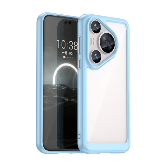 For Huawei Pura 70 Pro Colorful Series Acrylic + TPU Phone Case(Blue) - Huawei Cases by PMC Jewellery | Online Shopping South Africa | PMC Jewellery | Buy Now Pay Later Mobicred