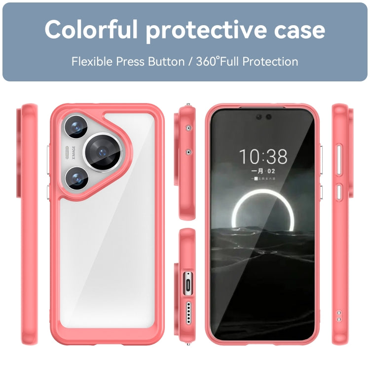 For Huawei Pura 70 Pro Colorful Series Acrylic + TPU Phone Case(Red) - Huawei Cases by PMC Jewellery | Online Shopping South Africa | PMC Jewellery | Buy Now Pay Later Mobicred