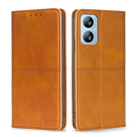 For Blackview A52 Cow Texture Magnetic Horizontal Flip Leather Phone Case(Light Brown) - More Brand by PMC Jewellery | Online Shopping South Africa | PMC Jewellery | Buy Now Pay Later Mobicred
