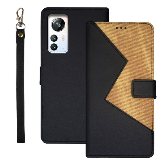 For Blackview A85 idewei Two-color Splicing Leather Phone Case(Black) - More Brand by idewei | Online Shopping South Africa | PMC Jewellery | Buy Now Pay Later Mobicred