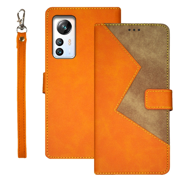 For Blackview A85 idewei Two-color Splicing Leather Phone Case(Orange) - More Brand by idewei | Online Shopping South Africa | PMC Jewellery | Buy Now Pay Later Mobicred