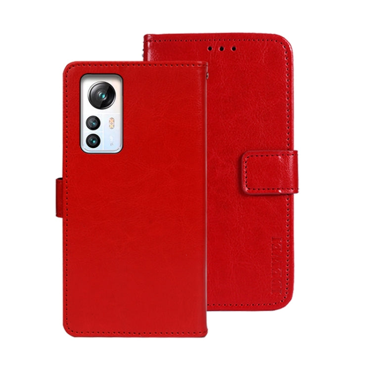 For Blackview A85 idewei Crazy Horse Texture Leather Phone Case with Holder(Red) - More Brand by idewei | Online Shopping South Africa | PMC Jewellery | Buy Now Pay Later Mobicred