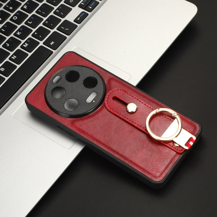 For Xiaomi 13 Ultra Wristband Leather Back Phone Case(Red) - 13 Ultra Cases by PMC Jewellery | Online Shopping South Africa | PMC Jewellery | Buy Now Pay Later Mobicred