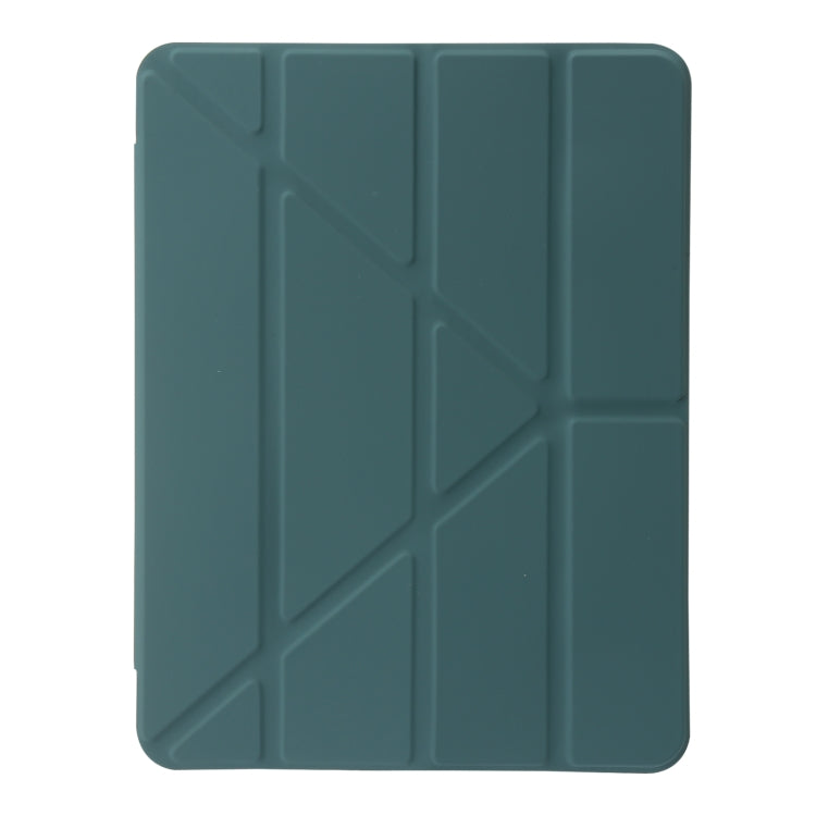 For iPad Pro 12.9 2022 / Air 13 2024 Clear Acrylic Deformation Leather Tablet Case(Dark Green) - iPad Pro 12.9 (2022/2021) Cases by PMC Jewellery | Online Shopping South Africa | PMC Jewellery | Buy Now Pay Later Mobicred