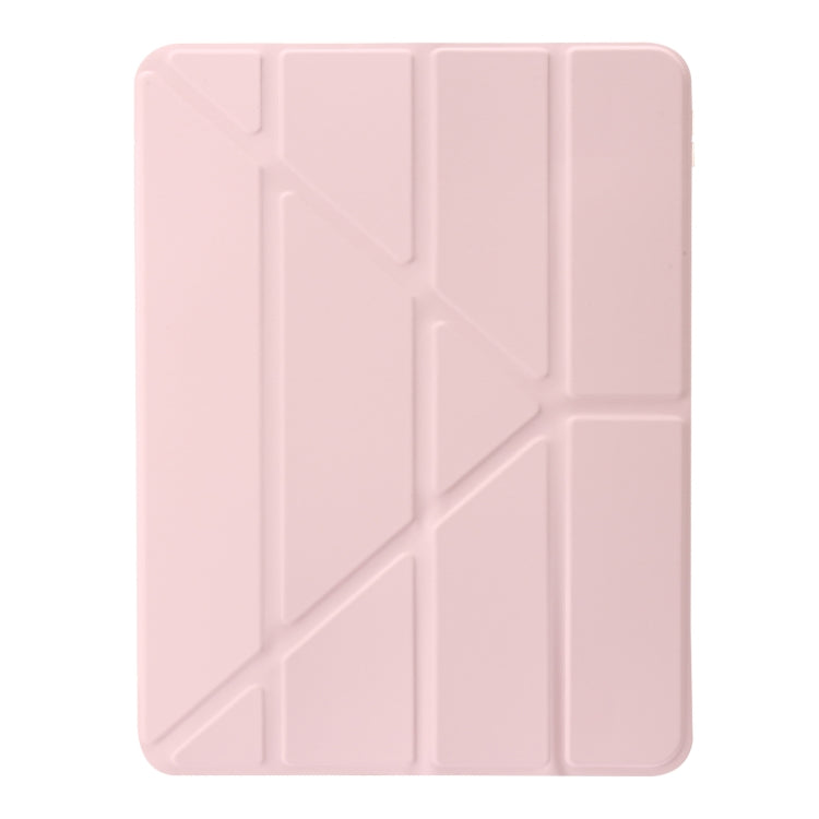 For iPad Pro 12.9 2022 / Air 13 2024 Clear Acrylic Deformation Leather Tablet Case(Pink) - iPad Pro 12.9 (2022/2021) Cases by PMC Jewellery | Online Shopping South Africa | PMC Jewellery | Buy Now Pay Later Mobicred