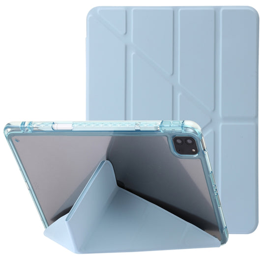 For iPad Pro 12.9 2022 / Air 13 2024 Clear Acrylic Deformation Leather Tablet Case(Ice Blue) - iPad Pro 12.9 (2022/2021) Cases by PMC Jewellery | Online Shopping South Africa | PMC Jewellery | Buy Now Pay Later Mobicred