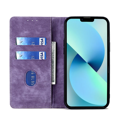 For Blackview A52 RFID Anti-theft Brush Magnetic Leather Phone Case(Purple) - More Brand by PMC Jewellery | Online Shopping South Africa | PMC Jewellery | Buy Now Pay Later Mobicred