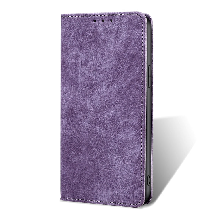 For Blackview A85 RFID Anti-theft Brush Magnetic Leather Phone Case(Purple) - More Brand by PMC Jewellery | Online Shopping South Africa | PMC Jewellery | Buy Now Pay Later Mobicred