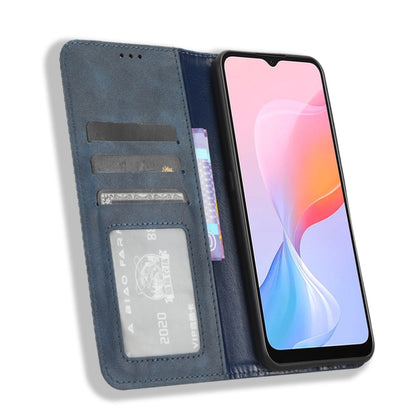 For Blackview A85 Magnetic Buckle Retro Texture Leather Phone Case(Blue) - More Brand by PMC Jewellery | Online Shopping South Africa | PMC Jewellery | Buy Now Pay Later Mobicred
