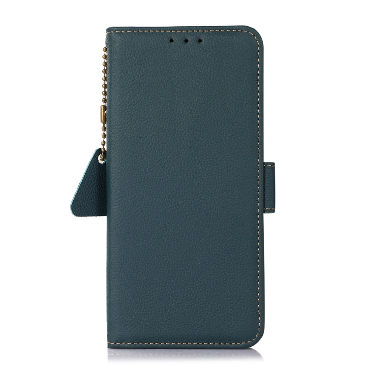 For Xiaomi Redmi K70 Side-Magnetic TJ Genuine Leather RFID Phone Case(Green) - K70 Cases by PMC Jewellery | Online Shopping South Africa | PMC Jewellery | Buy Now Pay Later Mobicred