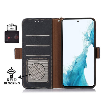 For Xiaomi Redmi K70 Pro Side-Magnetic TJ Genuine Leather RFID Phone Case(Blue) - K70 Pro Cases by PMC Jewellery | Online Shopping South Africa | PMC Jewellery | Buy Now Pay Later Mobicred