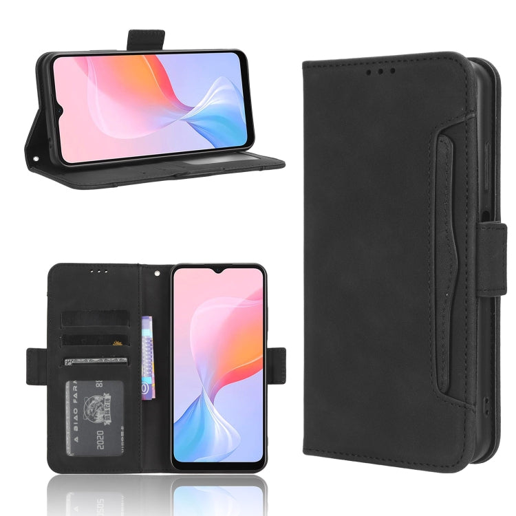 For Blackview A85 Skin Feel Calf Texture Card Slots Leather Phone Case(Black) - More Brand by PMC Jewellery | Online Shopping South Africa | PMC Jewellery | Buy Now Pay Later Mobicred