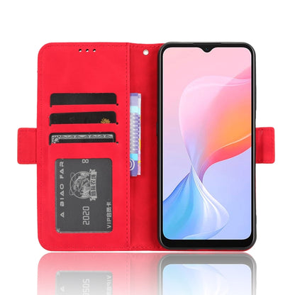 For Blackview A85 Skin Feel Calf Texture Card Slots Leather Phone Case(Red) - More Brand by PMC Jewellery | Online Shopping South Africa | PMC Jewellery | Buy Now Pay Later Mobicred