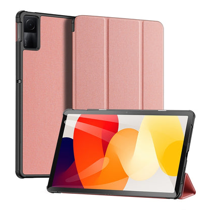 For Xiaomi Redmi Pad SE DUX DUCIS Domo Series Magnetic Flip Leather Tablet Case(Pink) - More Tablet Cases by DUX DUCIS | Online Shopping South Africa | PMC Jewellery | Buy Now Pay Later Mobicred