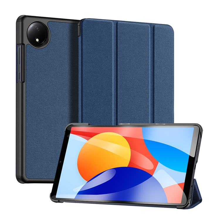 For Xiaomi Redmi Pad SE 4G DUX DUCIS Domo Series Magnetic Flip Leather Tablet Case(Blue) - More Tablet Cases by DUX DUCIS | Online Shopping South Africa | PMC Jewellery | Buy Now Pay Later Mobicred