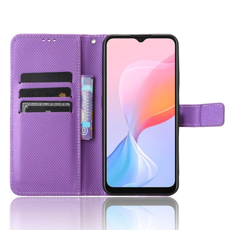 For Blackview A85 Diamond Texture Leather Phone Case(Purple) - More Brand by PMC Jewellery | Online Shopping South Africa | PMC Jewellery | Buy Now Pay Later Mobicred