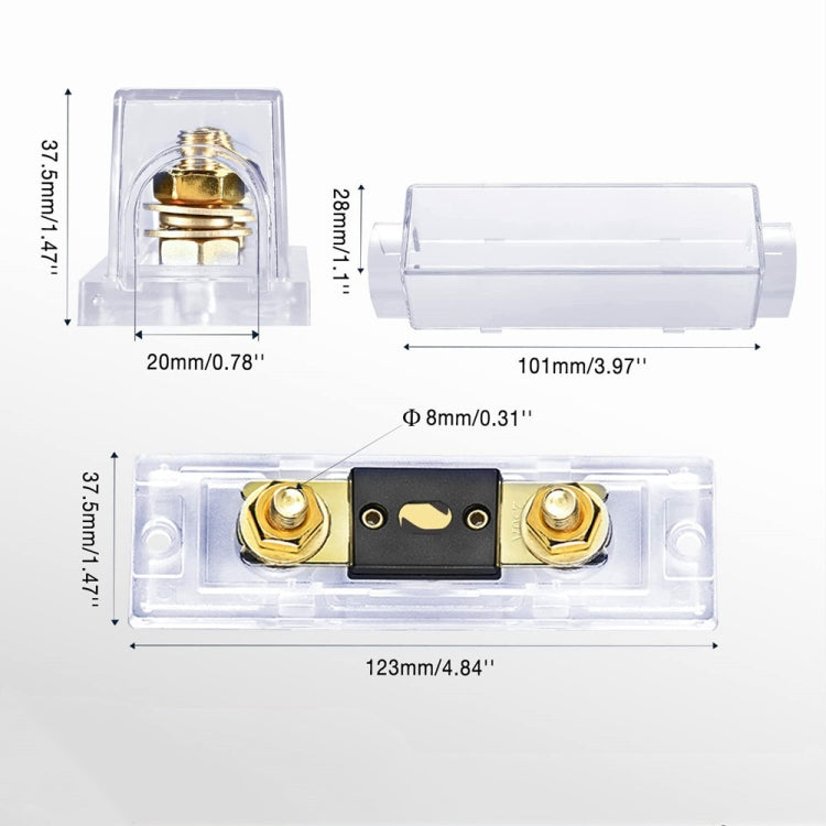 2 in 1 ANL Car Fuse Holder Electrical Protection Insulating Cover, Current:50A - Fuse by PMC Jewellery | Online Shopping South Africa | PMC Jewellery | Buy Now Pay Later Mobicred